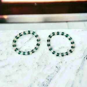 2PC Handmade Beaded Stretch Bracelet. Unisex